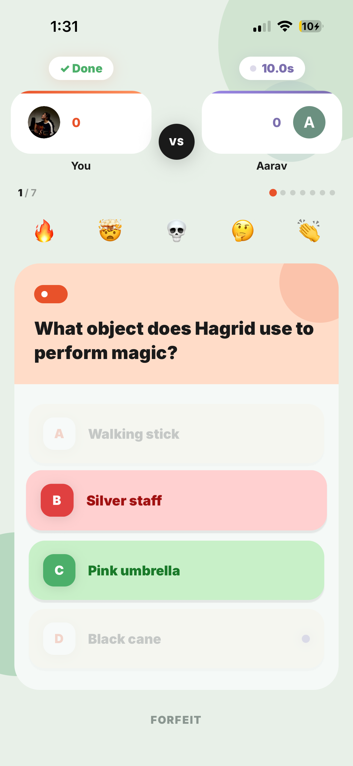Answer revealed